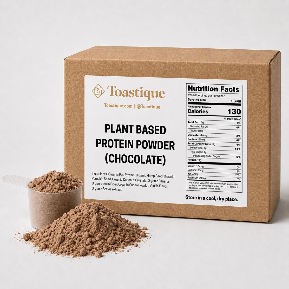 Organic Plant Based Protein Powder 25 Lbs (Chocolate)
