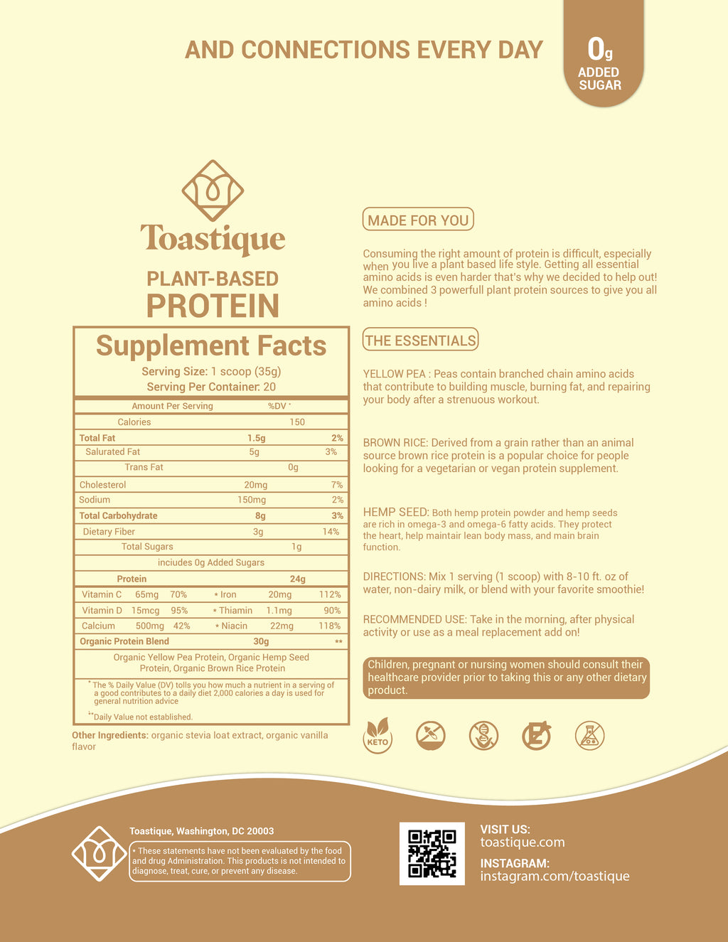 Organic Plant Based Protein Powder