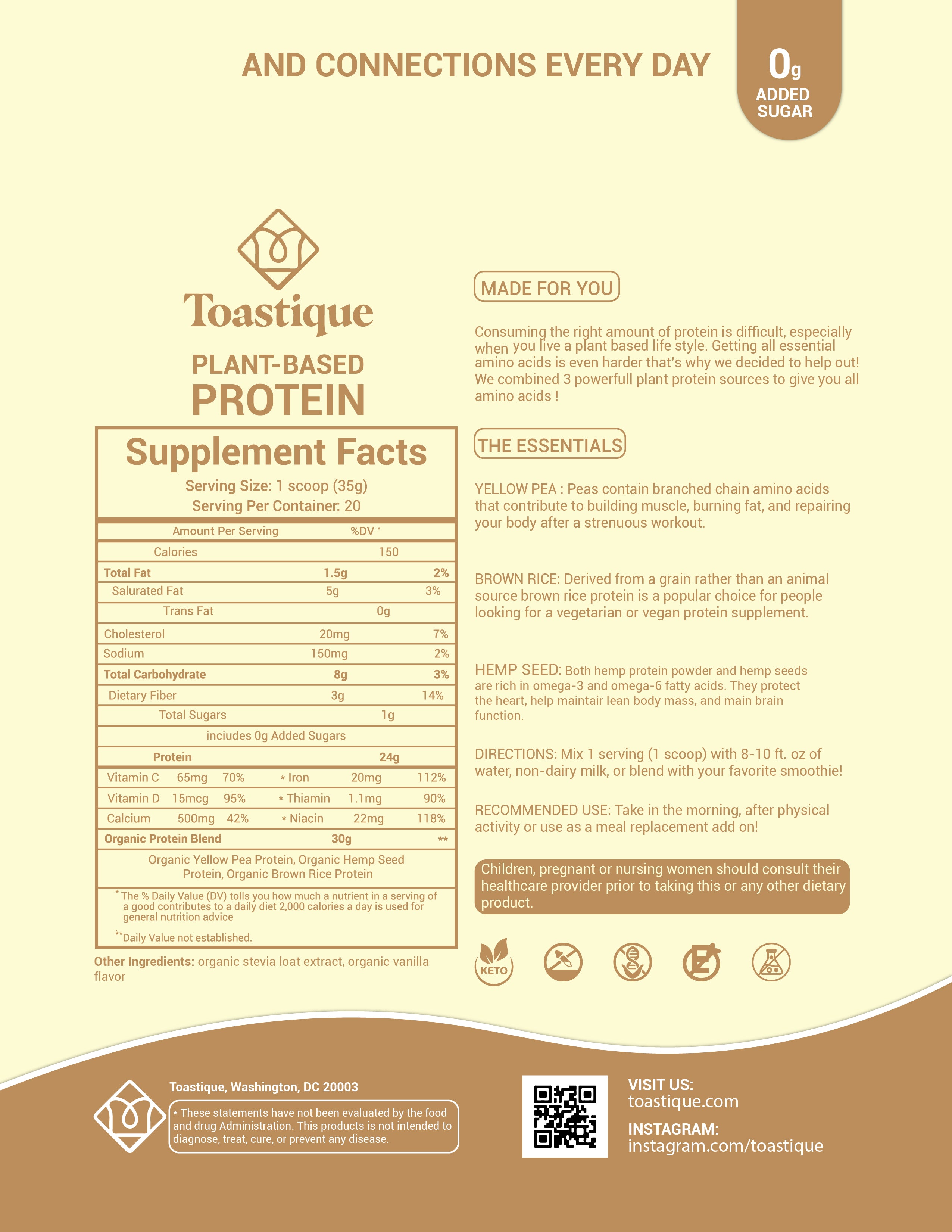 Organic Plant Based Protein Powder